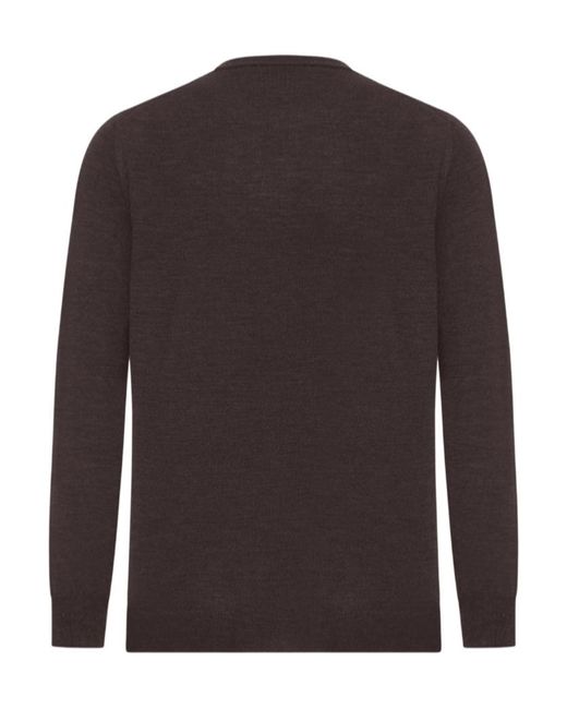 Zanone Black Crewneck Long-Sleeved Jumper for men