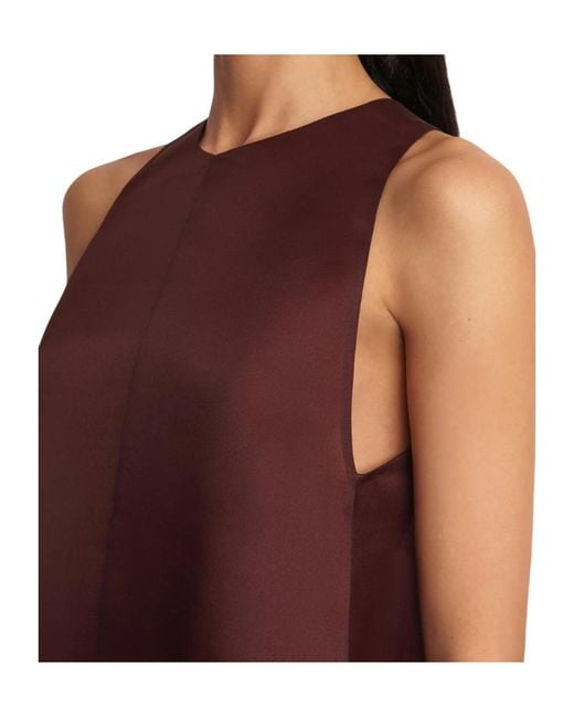 Khaite Purple Sleeveless Flared Dress