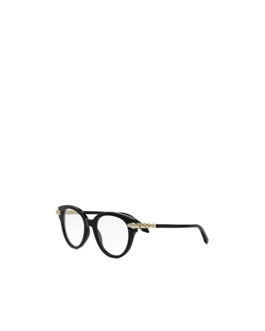 BVLGARI White Bulgari Round Frame Glasses