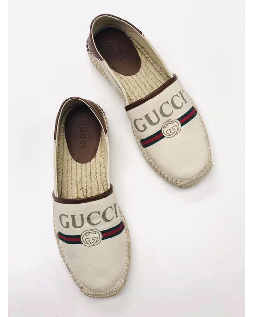 Gucci Natural Logo Canvas Espadrille for men