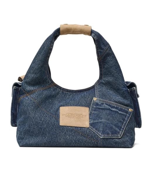 Marc Jacobs Blue The Denim Cargo Sack Bag