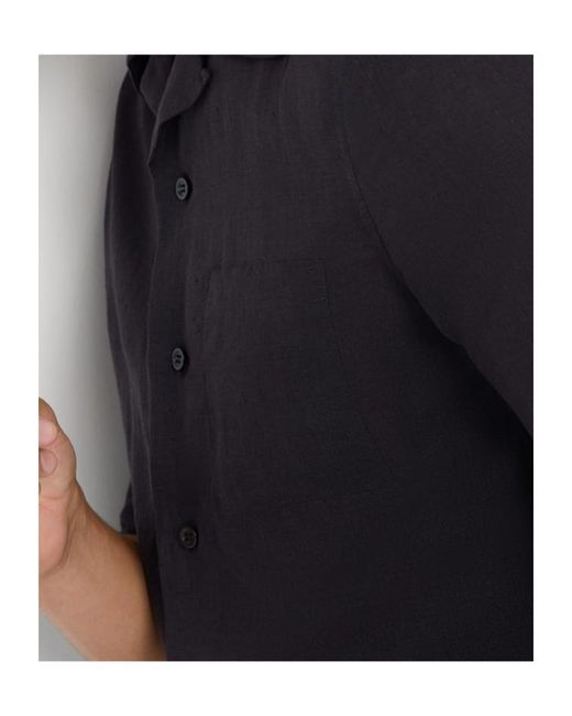 Brunello Cucinelli Blue Curved Hem Easy-Fit Shirt for men