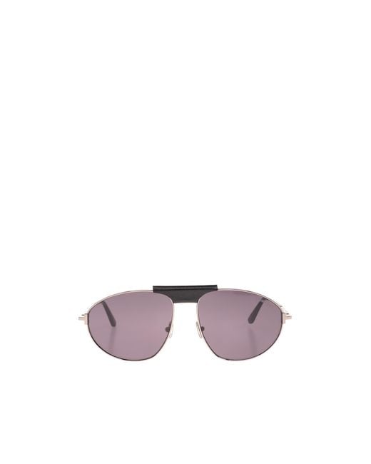 Tom Ford Purple Eyewear Ken Pilot Frame Sunglasses for men