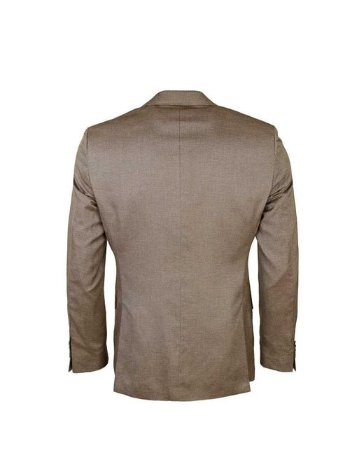 Boss Brown Lapel Suit Jacket for men