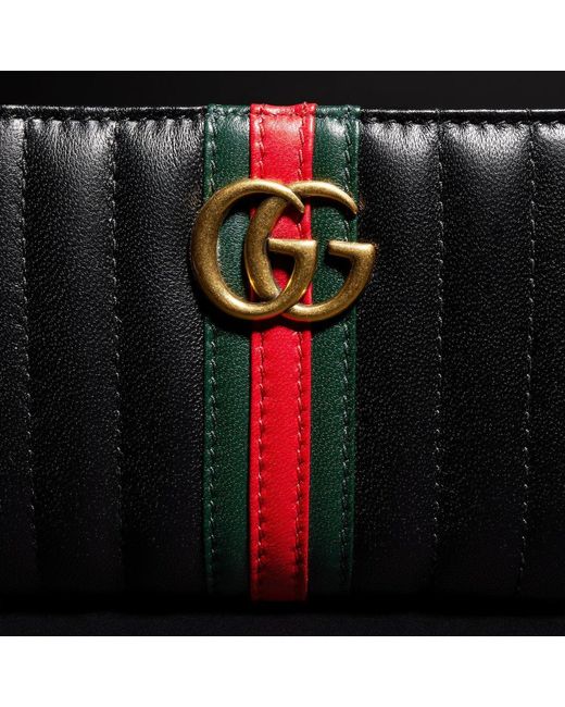 Gucci Black Gg Marmont Small Wallet