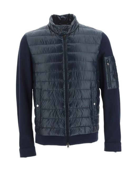 Herno Blue Zipped Padded Down Jacket for men