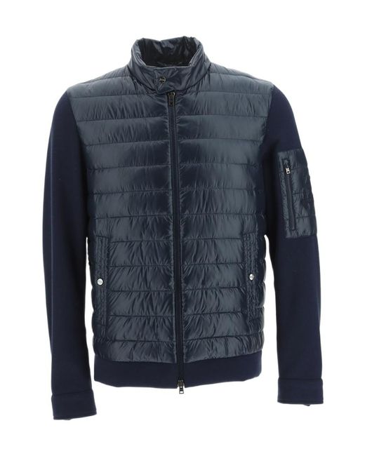 Herno Blue Down-Padded Bomber Jacket for men