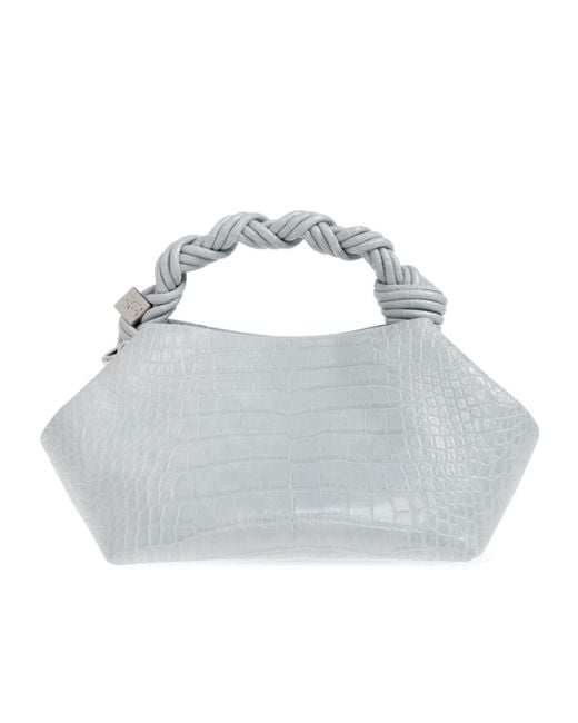 Ganni Metallic Mini Bou Tote Bag