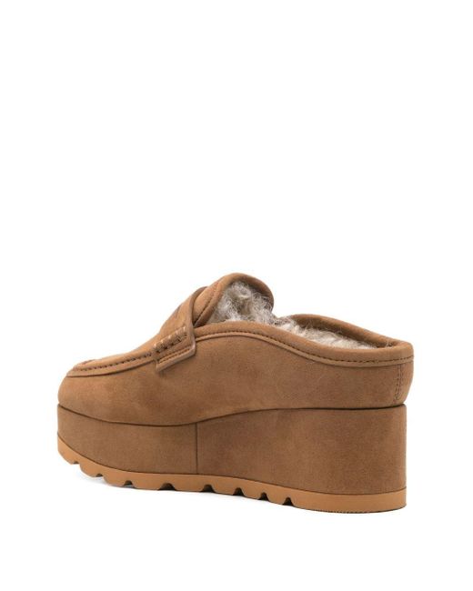 Stella McCartney Natural Platform Wedge Heels