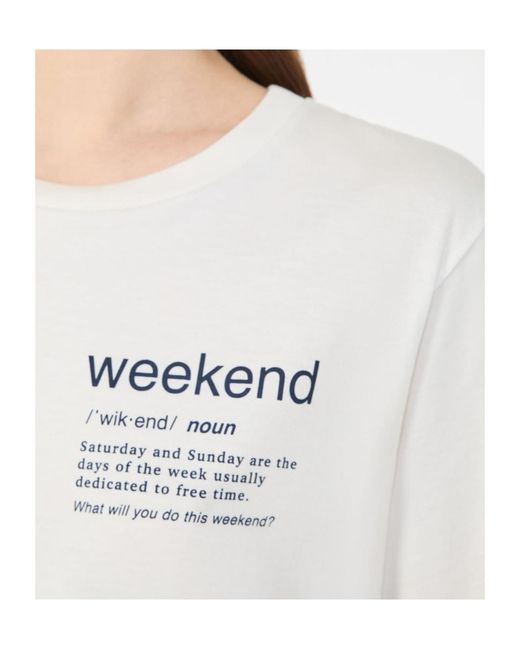 Weekend by Maxmara White Wkdtenue Crewneck T-Shirt