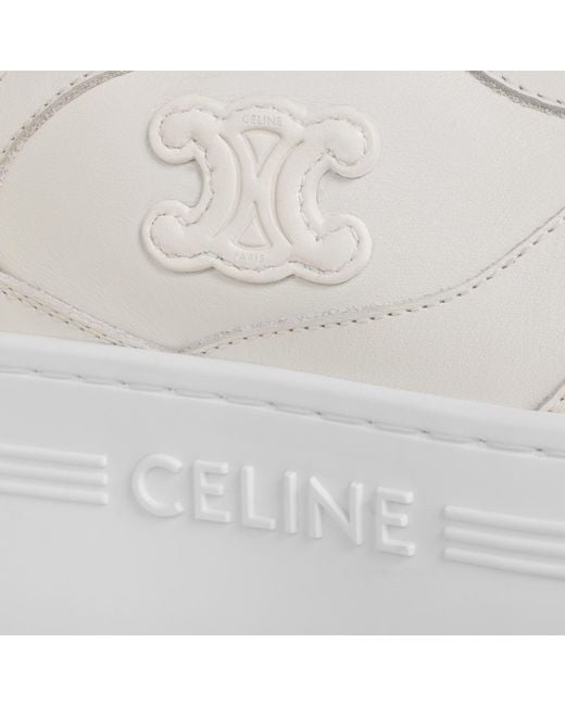 Céline White Block Wedge Sneaker