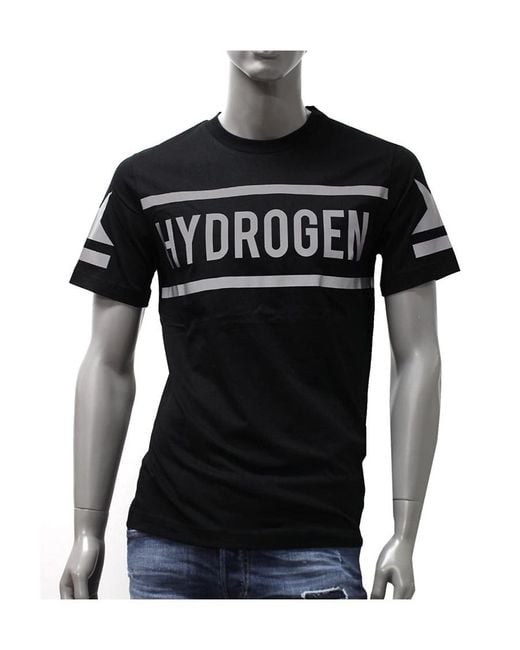 Hydrogen Black Logo T-Shirt for men