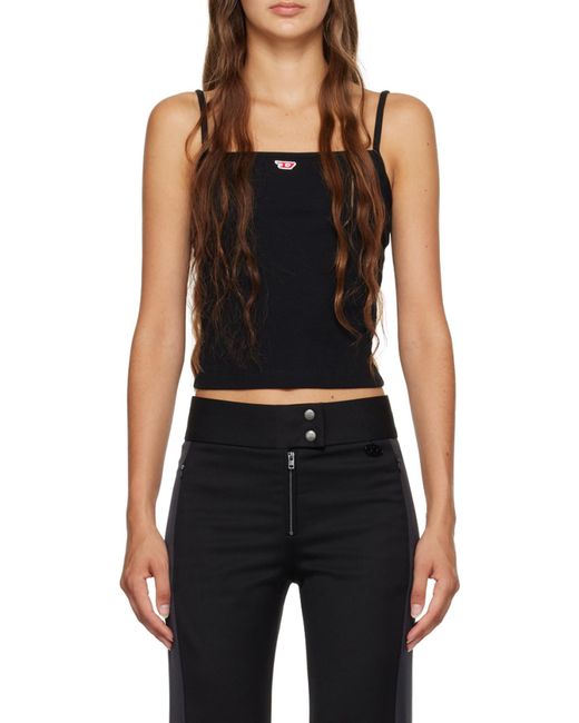 DIESEL Black T-Hop-D Logo Embroidered Cami Top