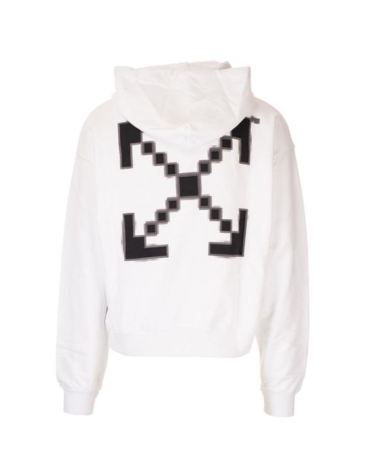 Off-White c/o Virgil Abloh Blue Printed Hooded Sweater for men