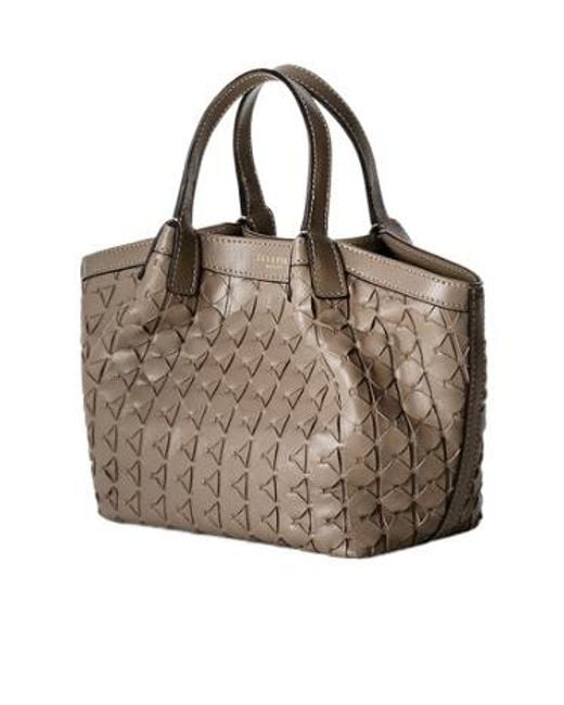 Serapian Brown Mini Secret Mosaico Top Handle Bag