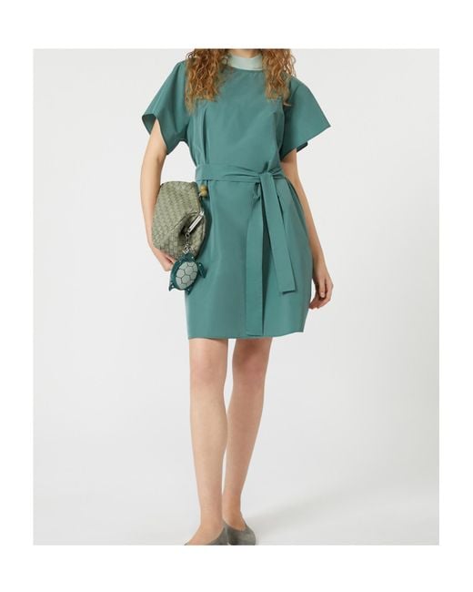 Weekend by Maxmara Green Short Taffeta Dress