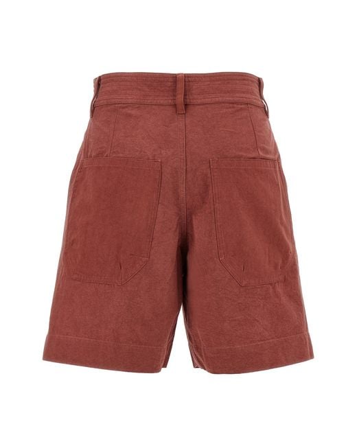 Isabel Marant Red Ingrid Drawstring Shorts