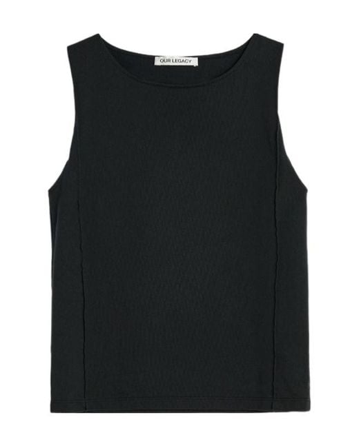 Our Legacy Black Fairisle Sleeveless Cut-Out Top