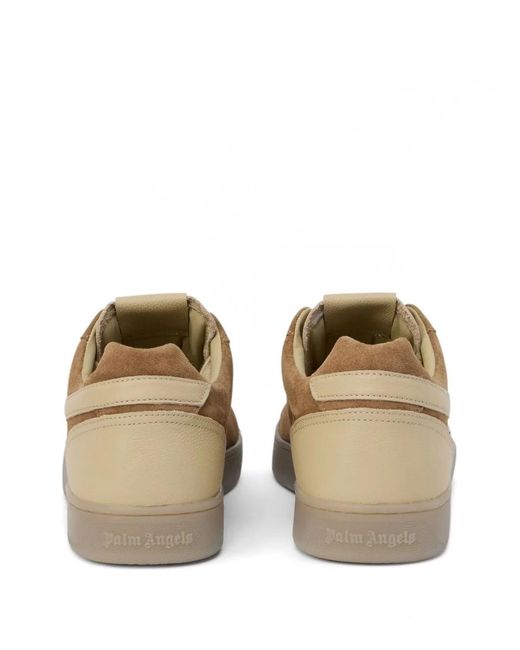 Palm Angels Brown Palm Tennis Suede Low-Top Sneakers for men