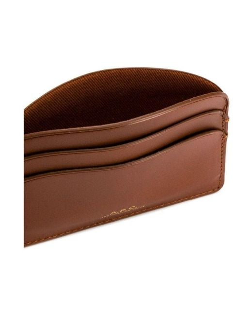 A.P.C. Brown Demi Lune Cardholder