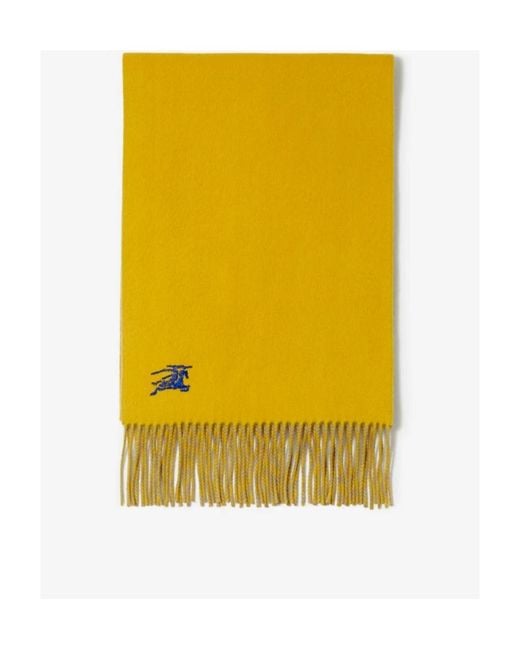 Burberry Yellow Logo Patch Reversible Scarf for men