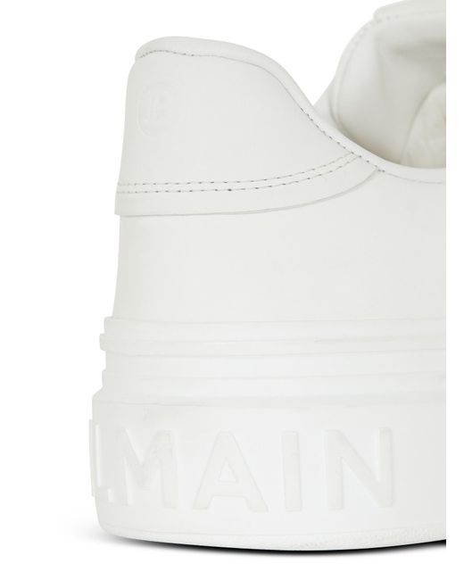 Balmain White B-Court Lace-Up Sneakers for men