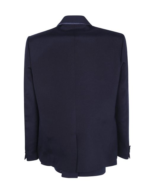 Sacai Blue Long-Sleeve Paneled Blazer for men