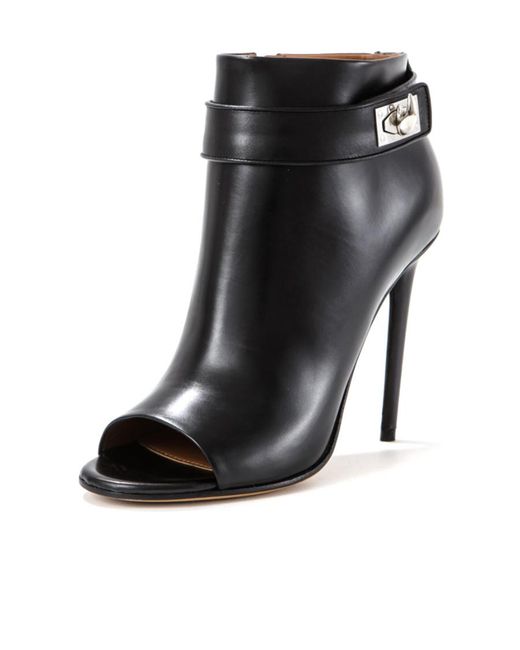 Givenchy Black Open-Toed Ankle Boots