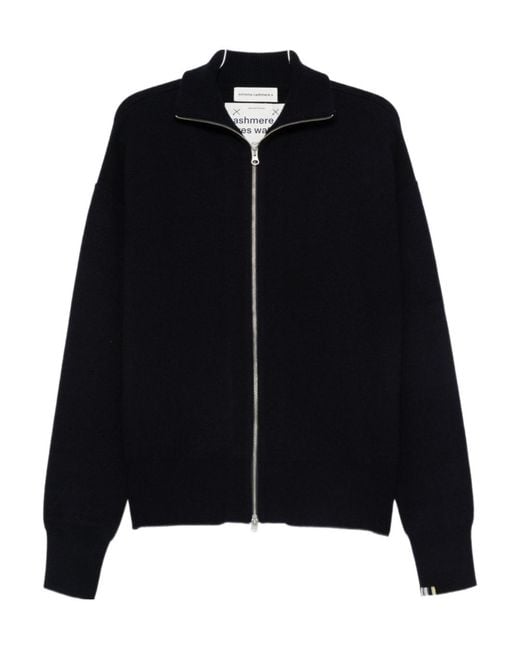 Extreme Cashmere Black Xtra Out Zip-Up Cardigan for men
