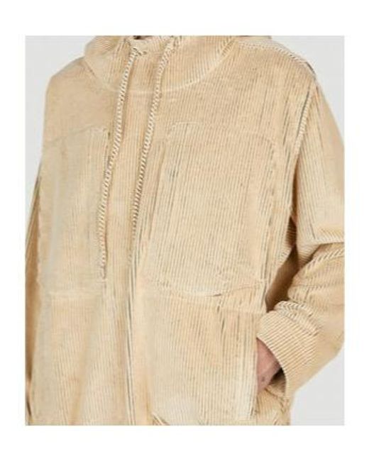 RANRA Natural Steinn Drawstring Corduroy Hoodie for men