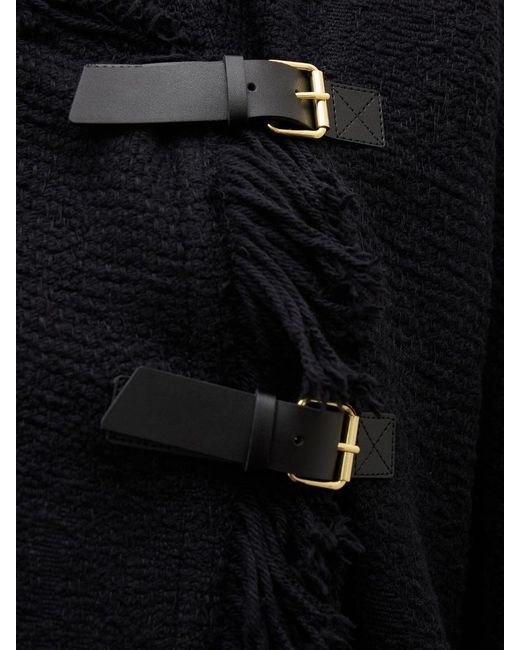 Isabel Marant Black Fringed Buckled Sleeveless Jacket
