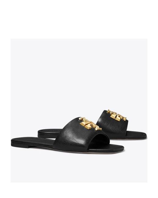Tory Burch Black Eleanor Slides