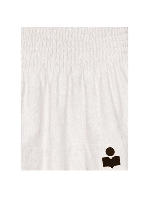 Isabel Marant White Isabel Marant Étoile Pacifica Flared Mini Skirt