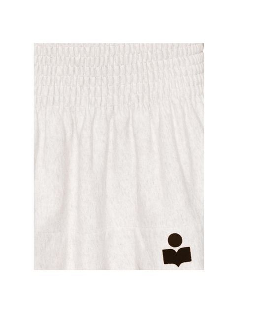 Isabel Marant White Isabel Marant Étoile Pacifica Flared Mini Skirt