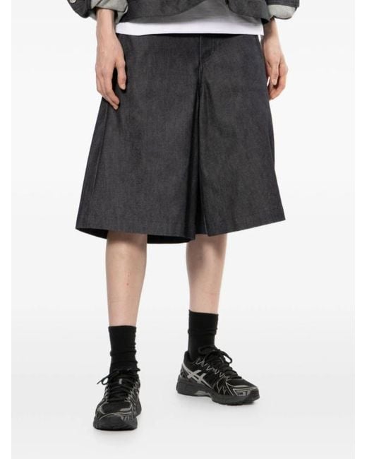 Comme des Garçons Gray Wide-Leg Denim Shorts for men