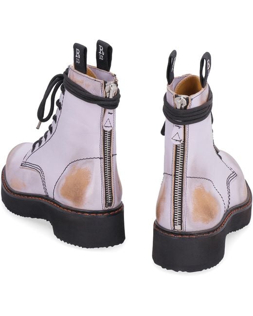 R13 Multicolor Lace-Up Boots