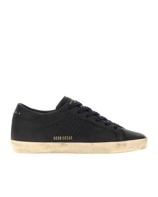 Golden Goose Deluxe Brand Black Super-Star Leather Sneakers