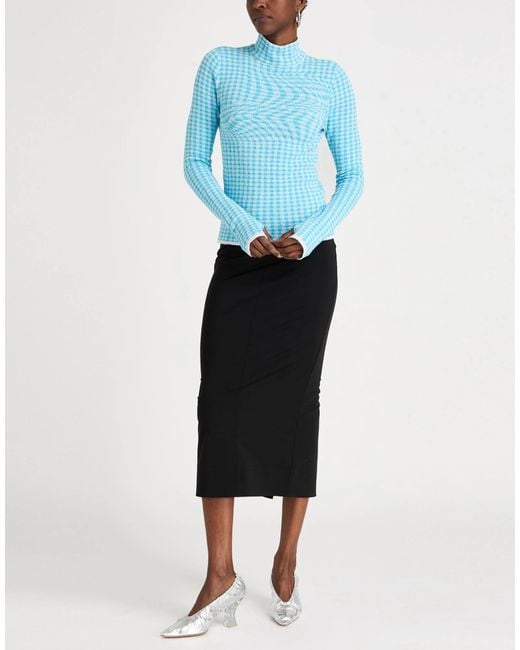 MM6 by Maison Margiela Blue Striped Lightweight Knit Sweater