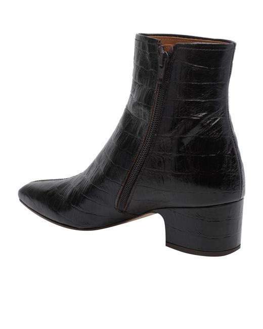 Chie Mihara Black Cumiya Mid-Heel Ankle Boots