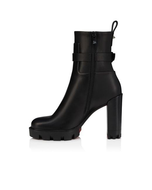 Christian Louboutin Black Dianouchette Lug Ankle Boots