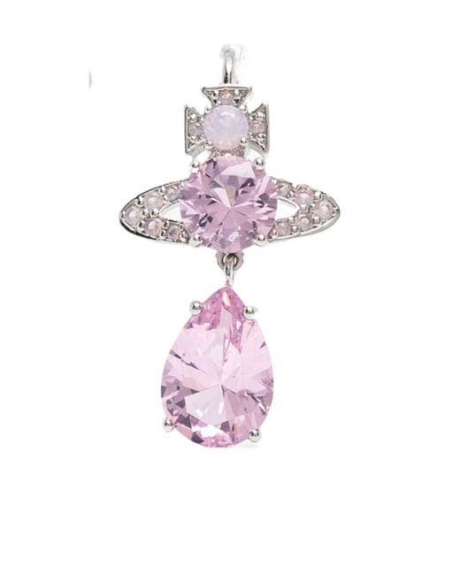 Vivienne Westwood Pink Water Drop Pendant Earrings