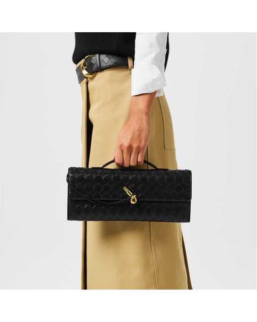 Bottega Veneta Black Woven Clutch
