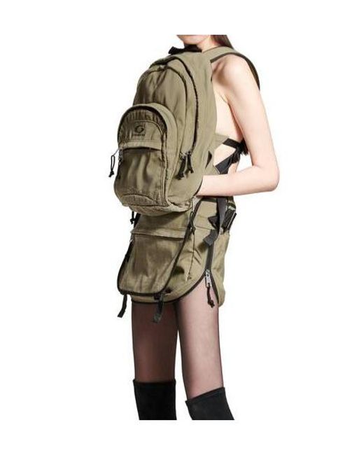 Balenciaga Green Bag Zip Detailed Mini Skirt