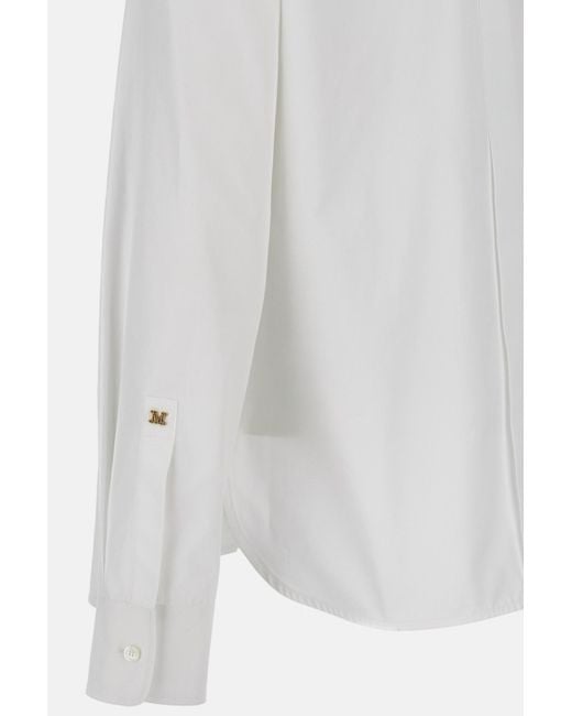 Max Mara White Maroso Button-Up Long-Sleeved Shirt