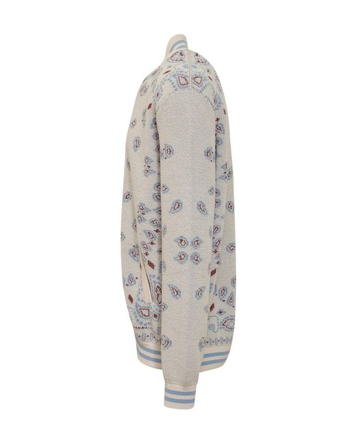 Alanui Gray Bomber Piquet Bandana for men