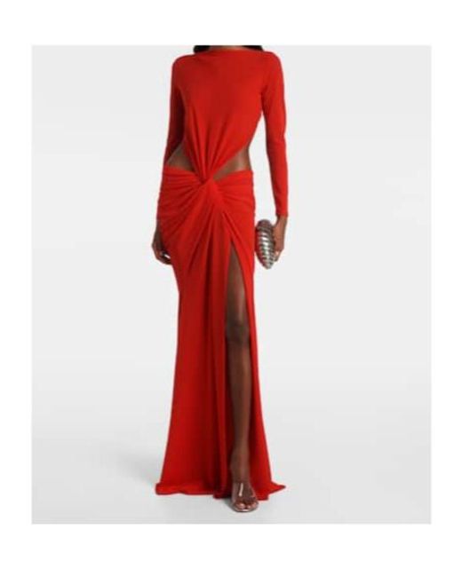 Alex Perry Gathered Crêpe Jersey Gown