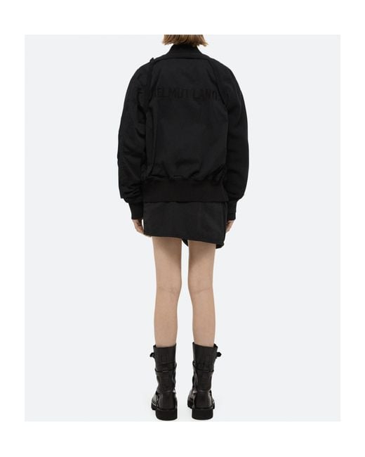 Helmut Lang Black Ma1 Bomber Zipped Jacket
