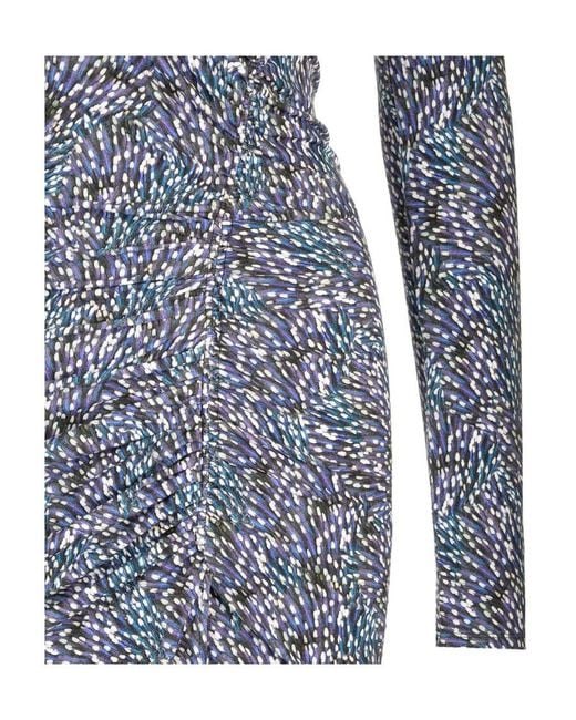 Isabel Marant Blue Isabel Marant Étoile Long-Sleeved Crewneck Dress