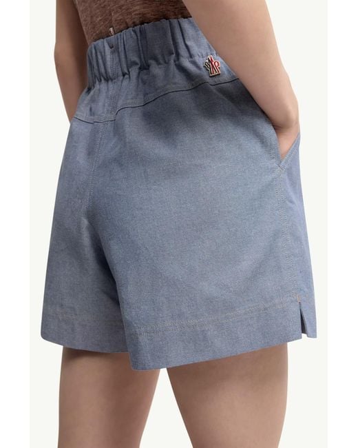 Moncler Blue Grenoble Pleated Shorts