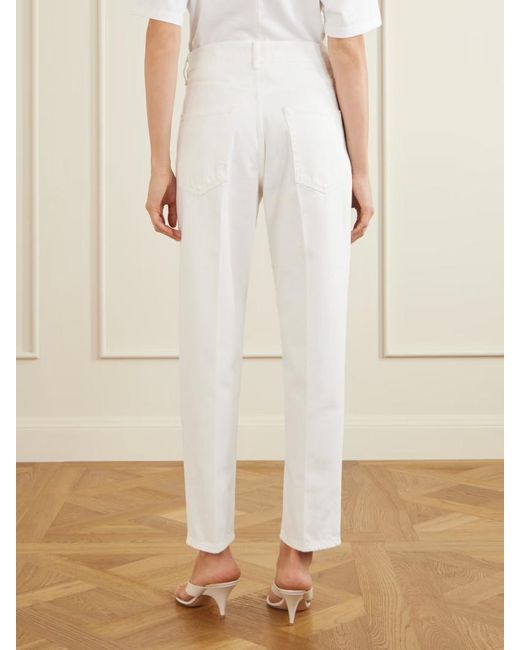 Agolde White 80S High-Waist Straight-Leg Jeans